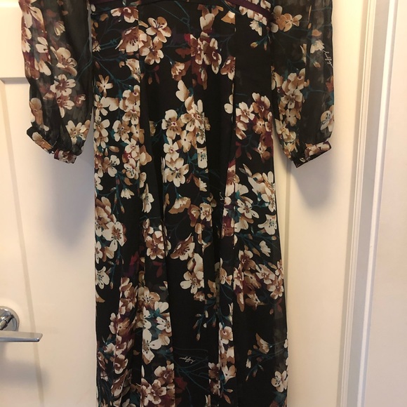 Calvin Klein Floral Print Long Dress - Picture 2 of 7